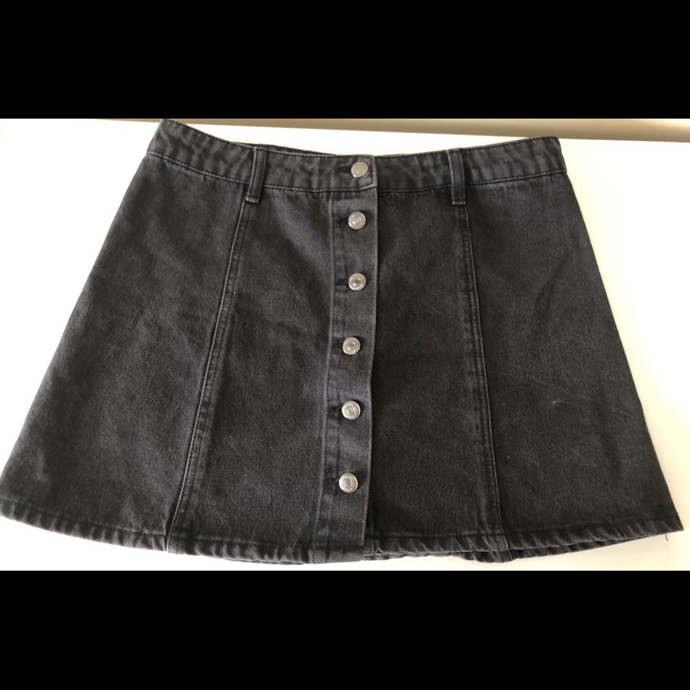 Forever 21 - Button Down Black Denim Skirt